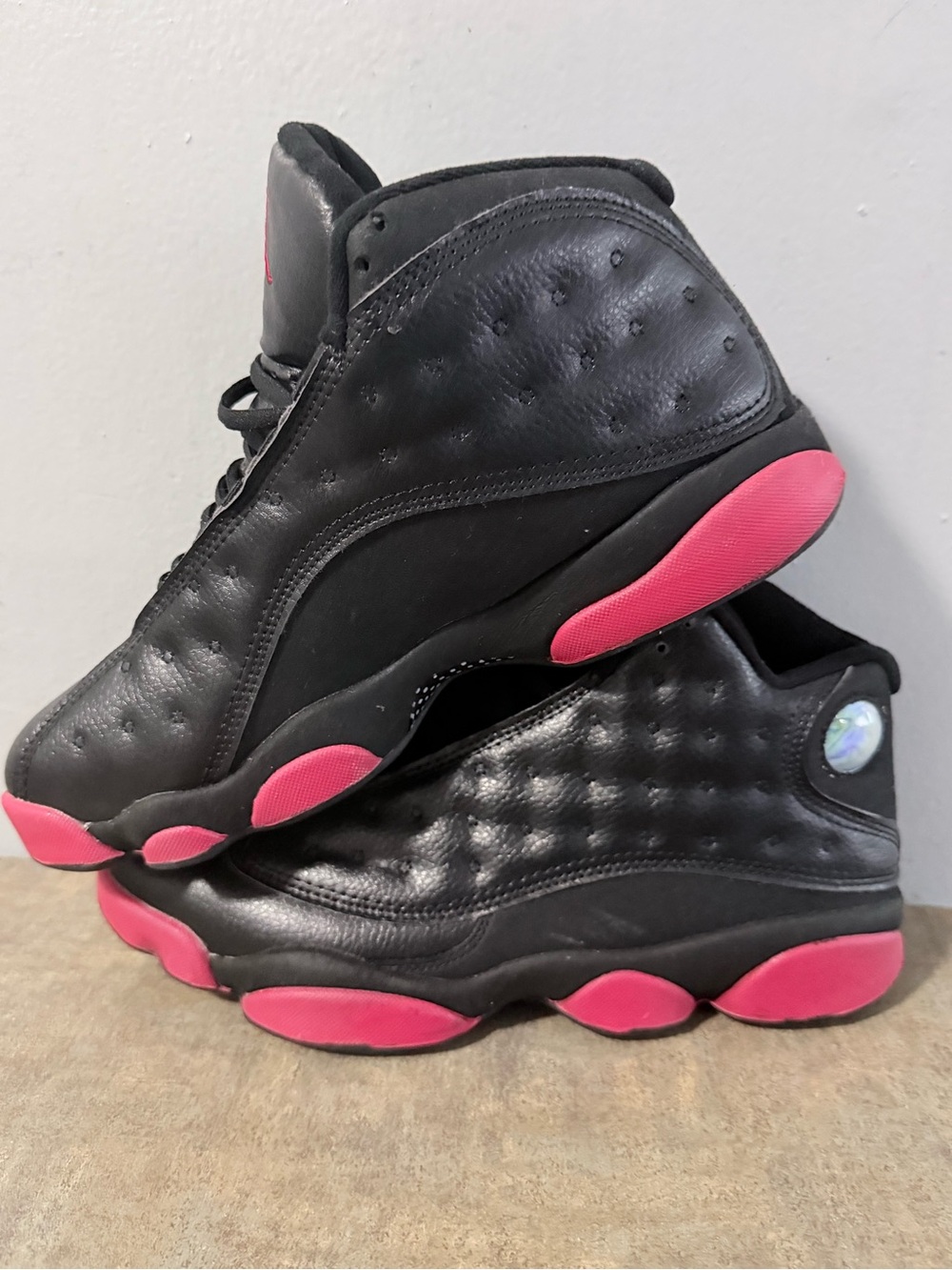 Jordan men’s Black Sneakers with red Outsole Accents